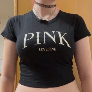 Victoria's Secret PINK Collegiate Cropped Baby Tee